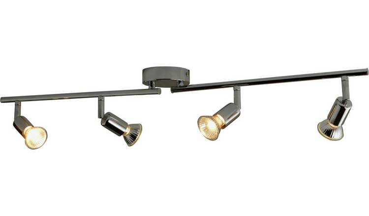 Argos Home Cromer 4 Spotlight Ceiling Bar - Chrome Plated