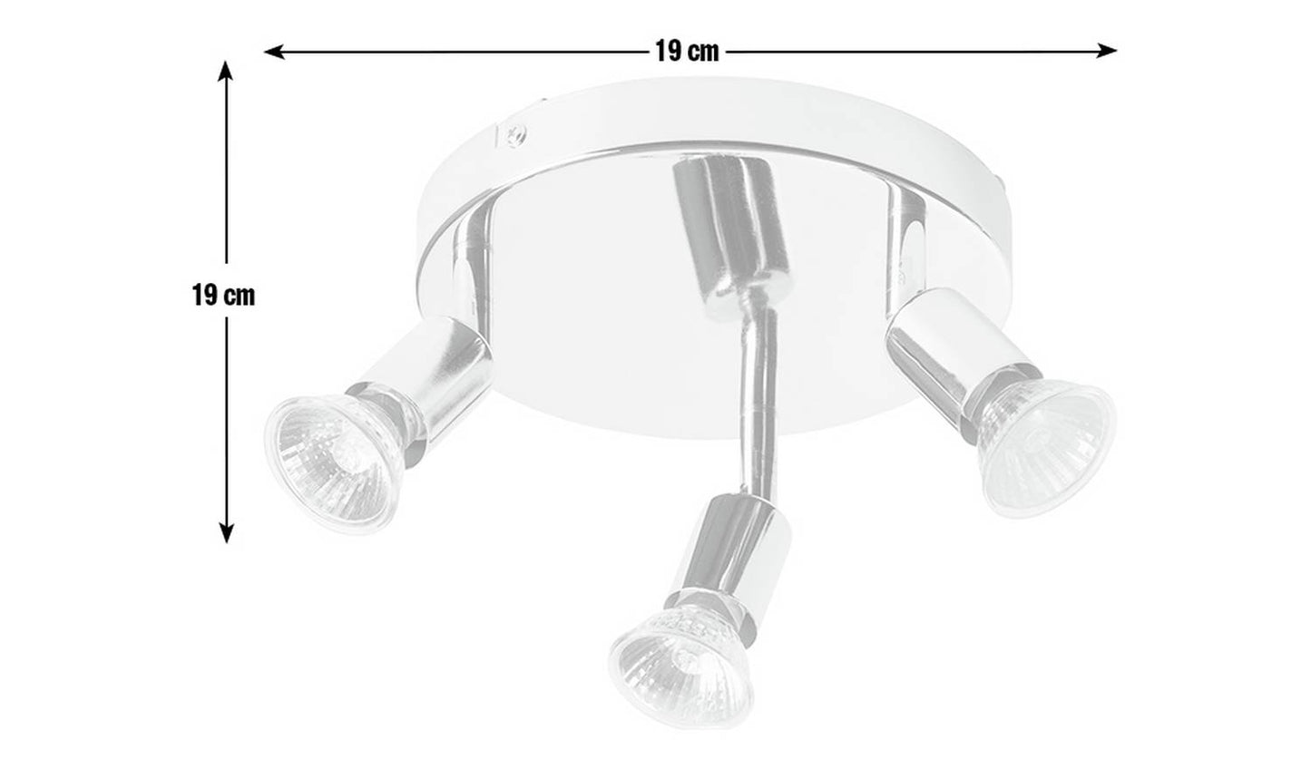 Argos Home Cromer 3 Spotlight Ceiling Plate - Silver
