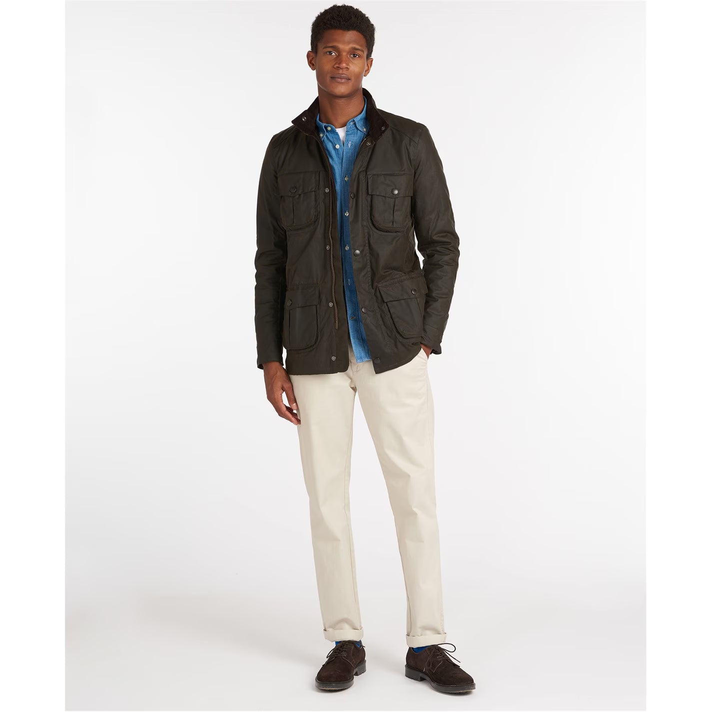 Barbour Men's Corbridge Water Resistant Waxed Tailored Fit Wax Jacket