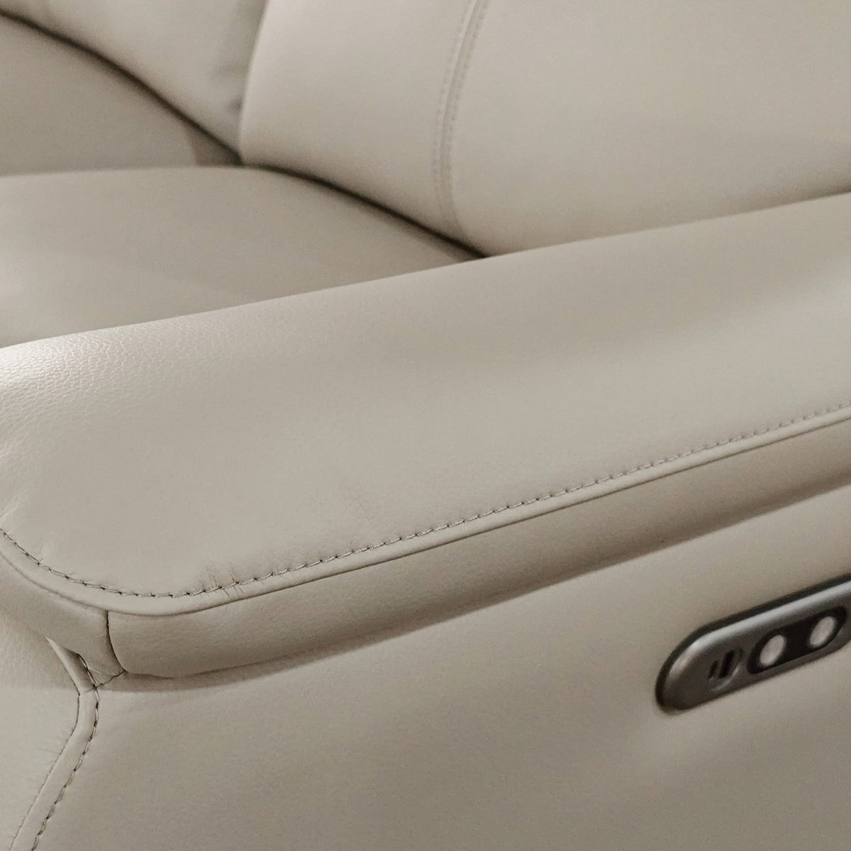 Aspire Kingsmere Leather Power Recliner Corner Sofa - Pewter