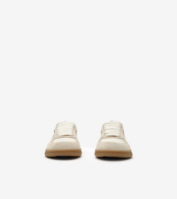 Leather, Suede and Check Terrace Sneakers