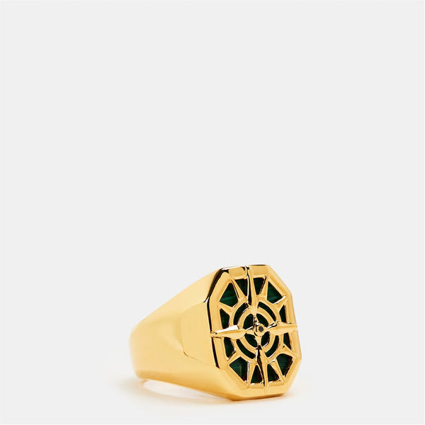 Unisex Adults Compass Solitaire Ring