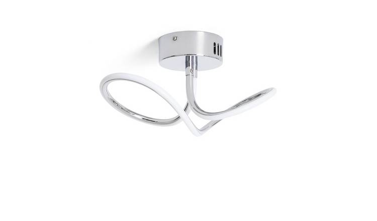 Argos Home Bow Flush to Ceiling Light - Chrome