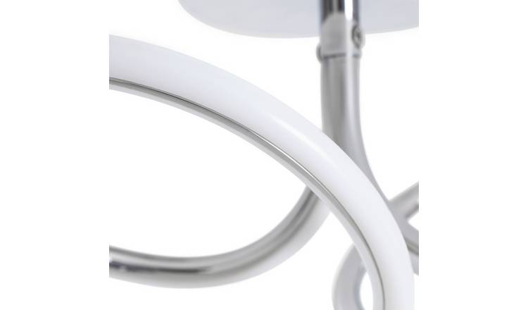 Argos Home Bow Flush to Ceiling Light - Chrome