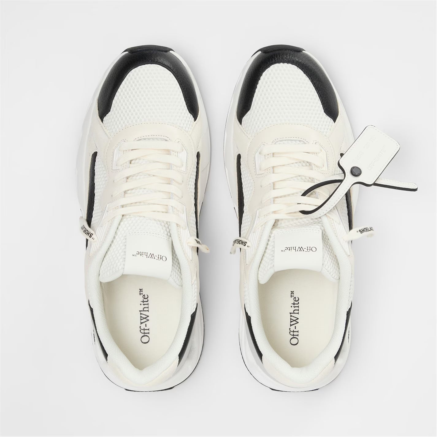 Men's Kick- Panelled Chunky Leather Lace Up Low-Top Trainers