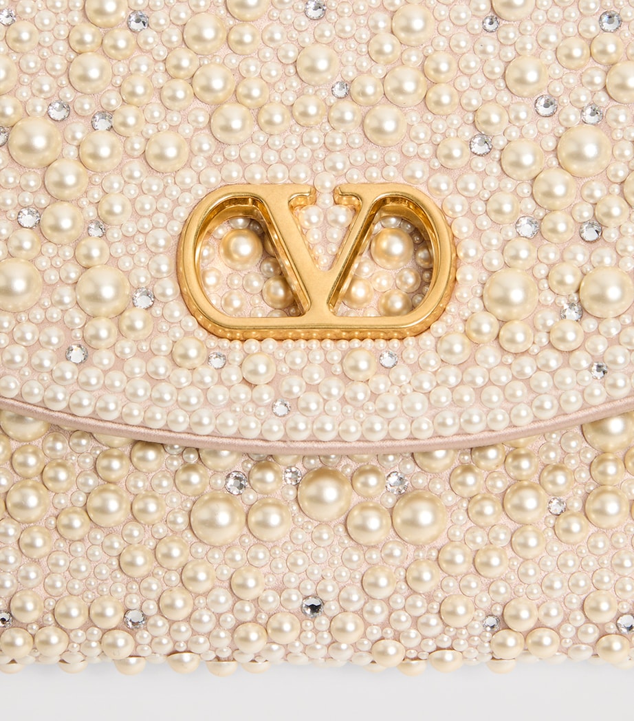 Beaded Vain Soft Shoulder Bag