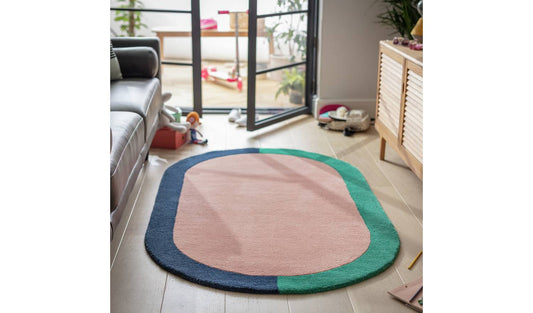 Habitat Studio Two-tone Border Wool Rug -100x170cm