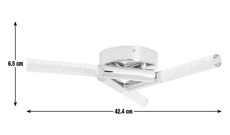 Argos Home Bubble 3 Light Flush to Ceiling Light - Chrome