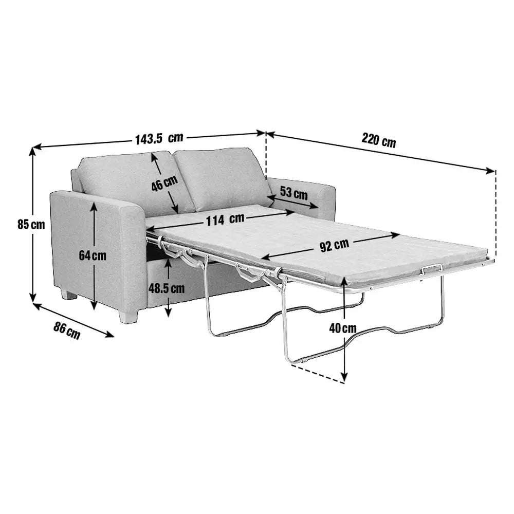 Habitat Apartment Fabric 2 Seater Sofa Bed - Charcoal