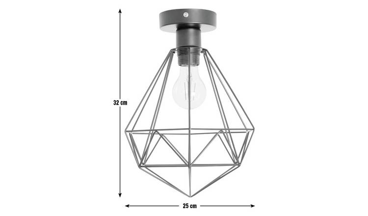 Argos Home Kanso Flush to Ceiling Light - Matt Black
