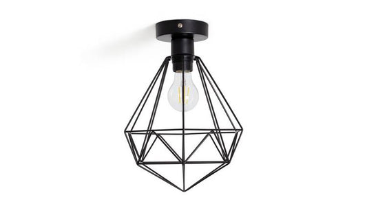 Argos Home Kanso Flush to Ceiling Light - Matt Black