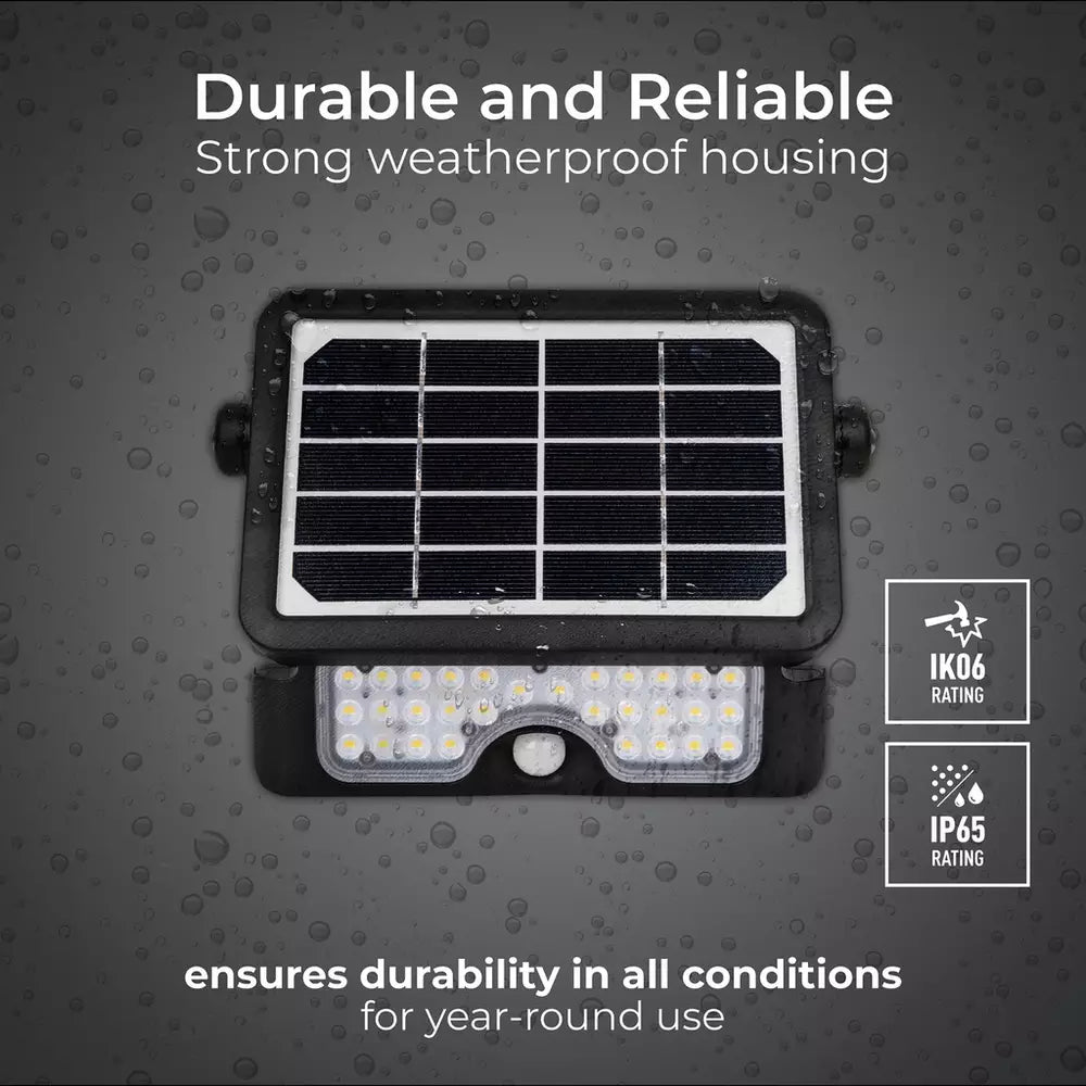 Luceco 5W Solar PIR Outdoor Floodlight