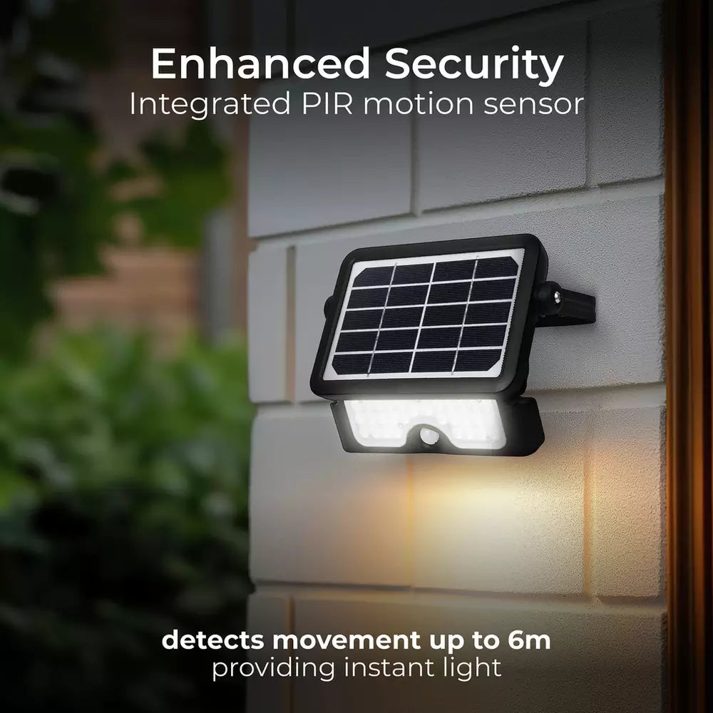 Luceco 5W Solar PIR Outdoor Floodlight