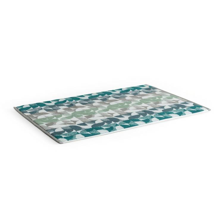 Habitat Geometric Bath Mat - Blue & Green