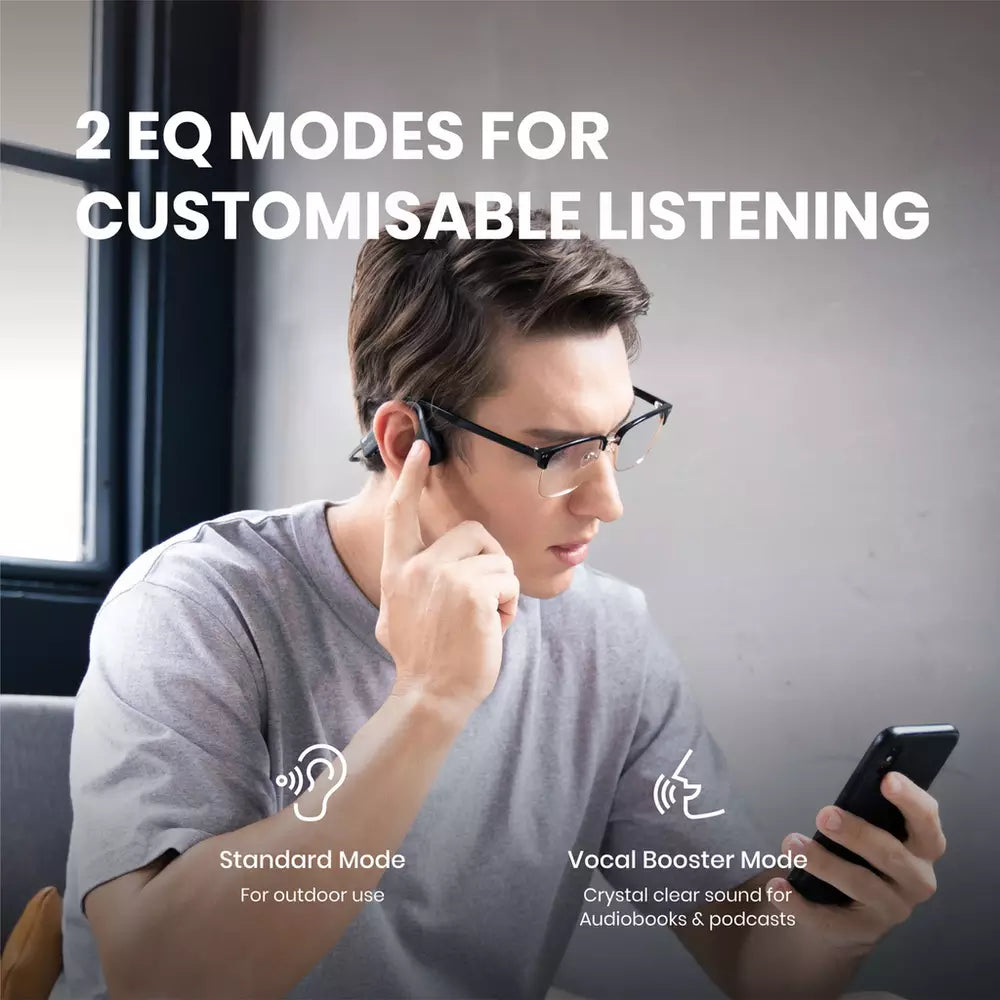 Shokz OpenMove Wireless Bluetooth Headphones - Grey