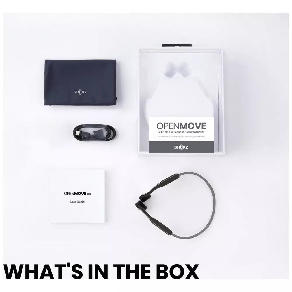 Shokz OpenMove Wireless Bluetooth Headphones - Grey