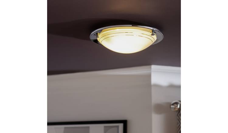 Argos Home Flush light Fitting - Chrome