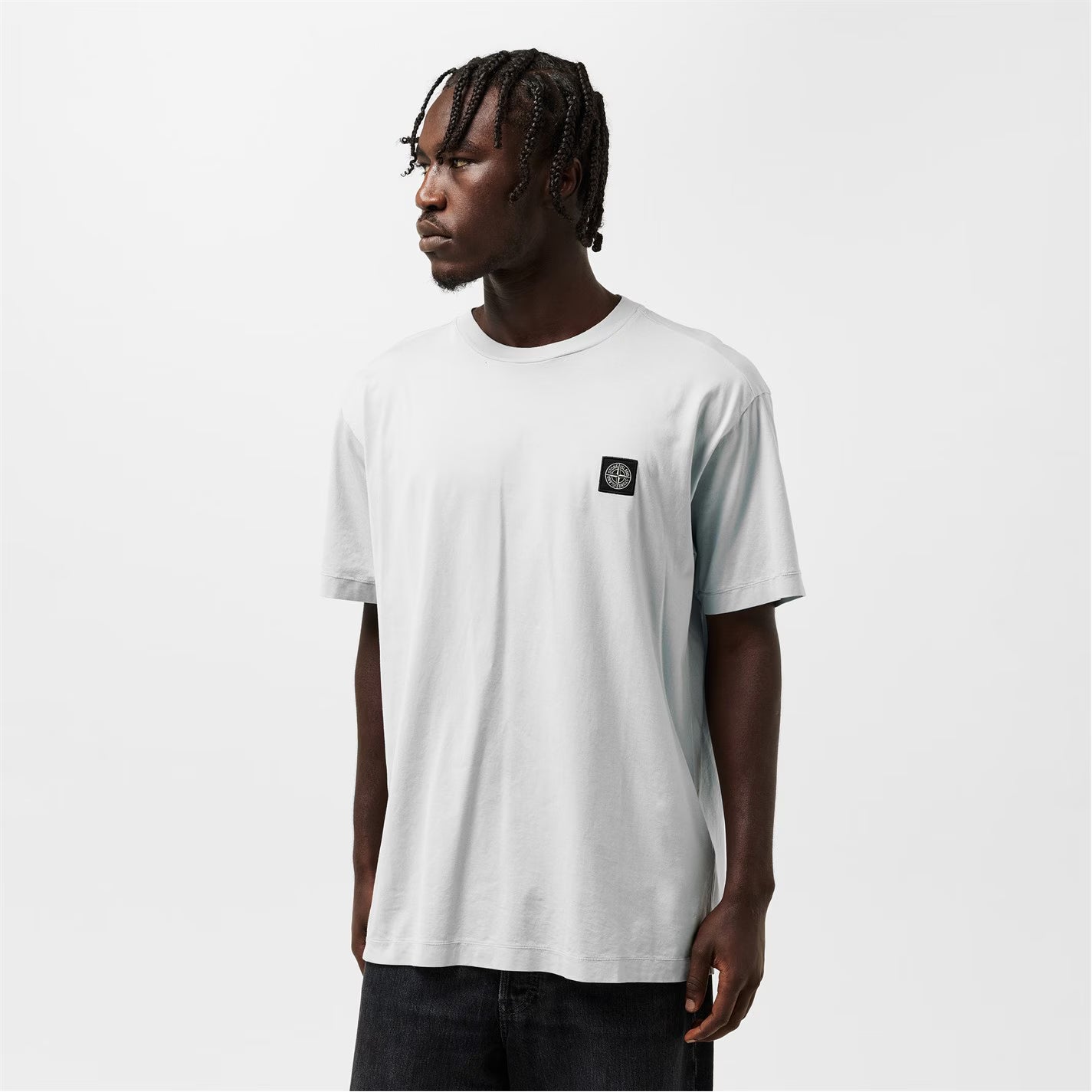 STONE ISLAND Men's Cotton Compass Logo Patch T-Shirt