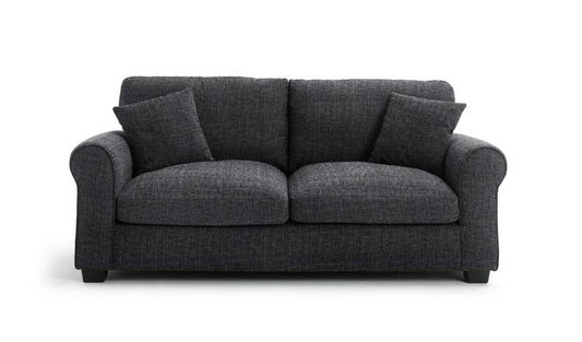 Argos Home Lisbon Fabric 3 Seater Sofa - Charcoal