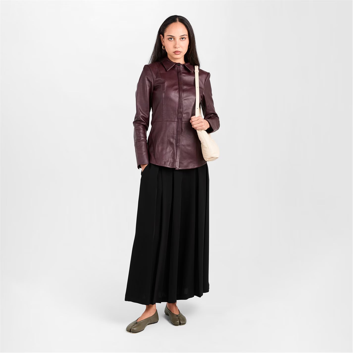 Leather Tabi Ballet Flats