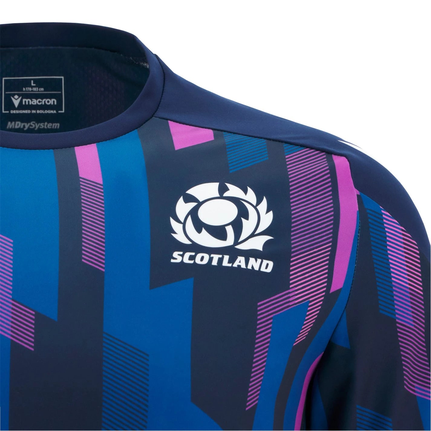 Macron Scotland Rugby Pre Match Shirt 2025 Adults