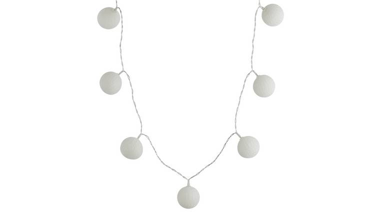 Argos Home Ball String Lights - White