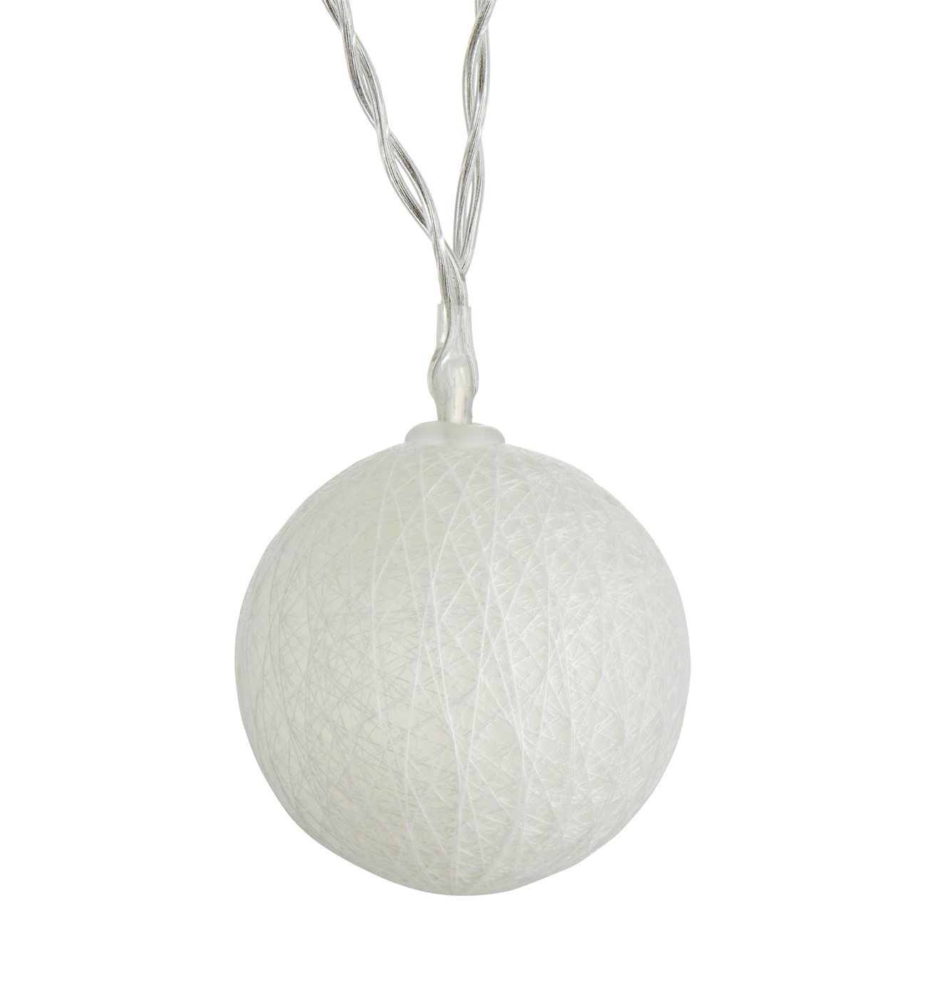 Argos Home Ball String Lights - White