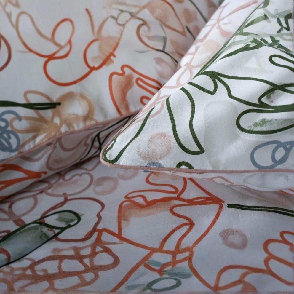 Naive Floral Cotton Duvet Cover Set