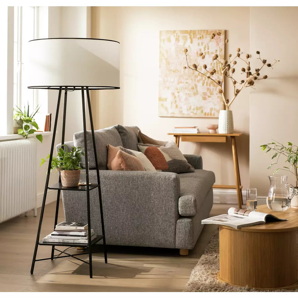 Habitat Thasia Floor Lamp - Black and White