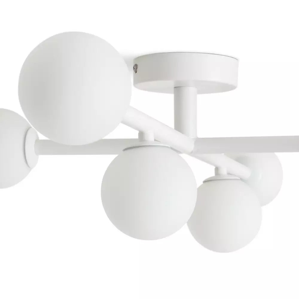 Habitat Alonso 6 Light Bathroom Flush Ceiling Light - White