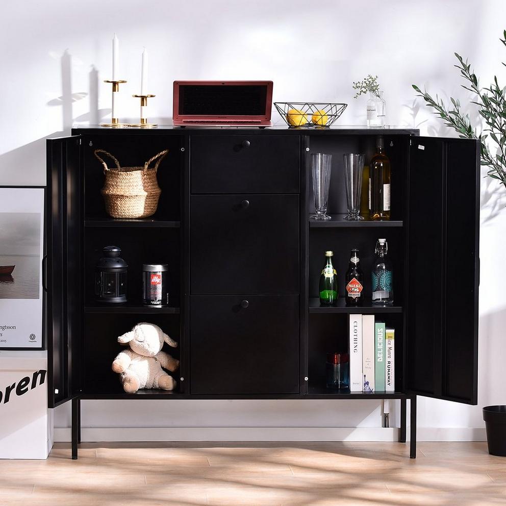 Storage Cabinet with Drawers and Shelves Sideboard Organizer for Living Room and Office