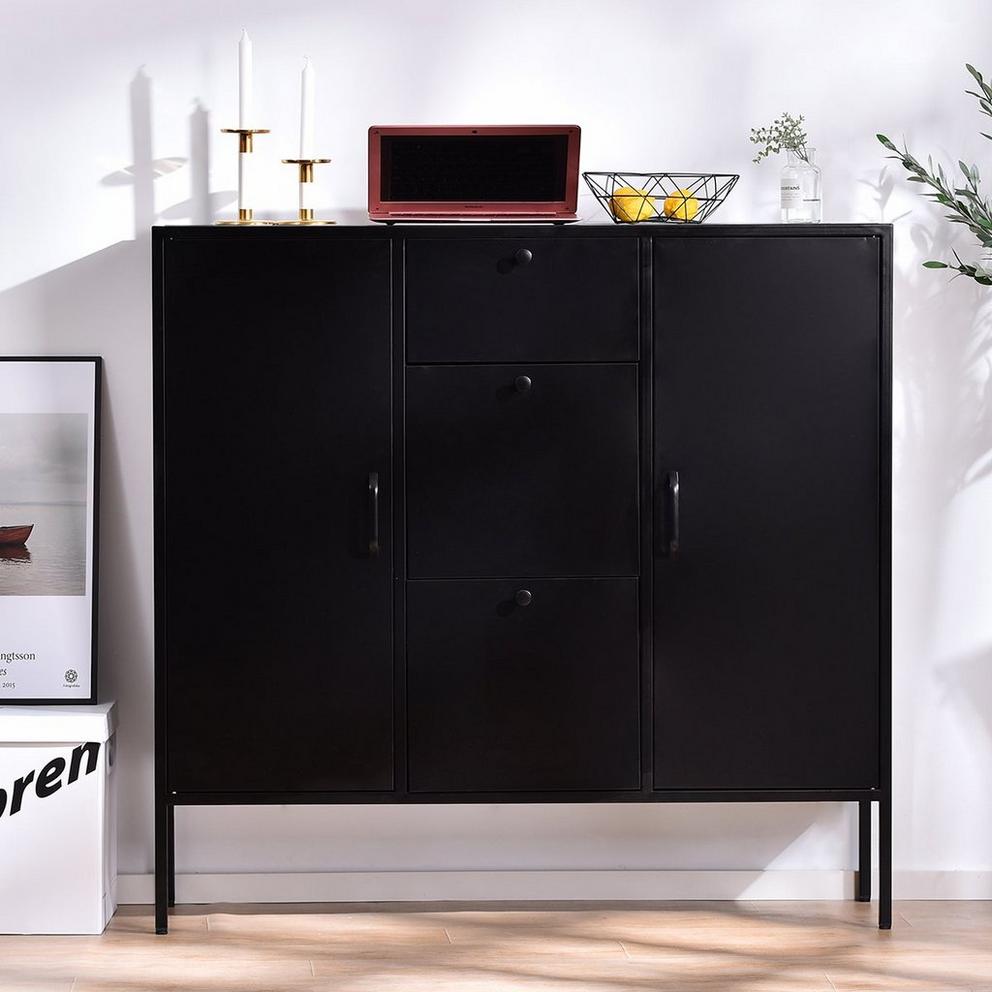 Storage Cabinet with Drawers and Shelves Sideboard Organizer for Living Room and Office