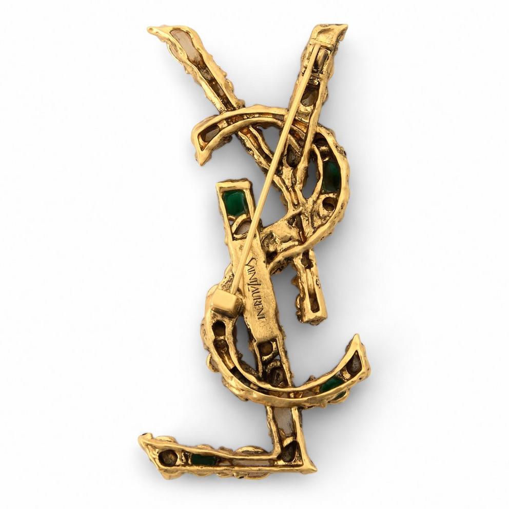 Saint Laurent Saint Crystal Brooch Ld63