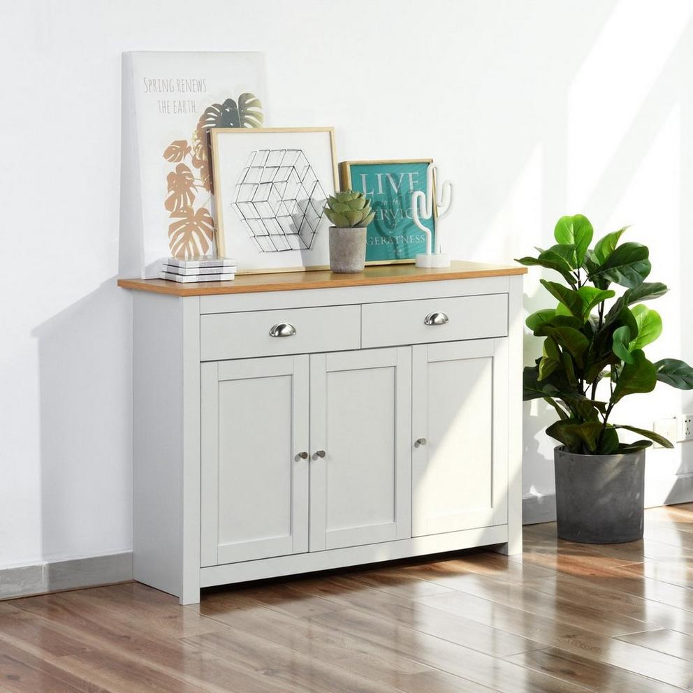 Three Doors Sideboard with Two Drawers