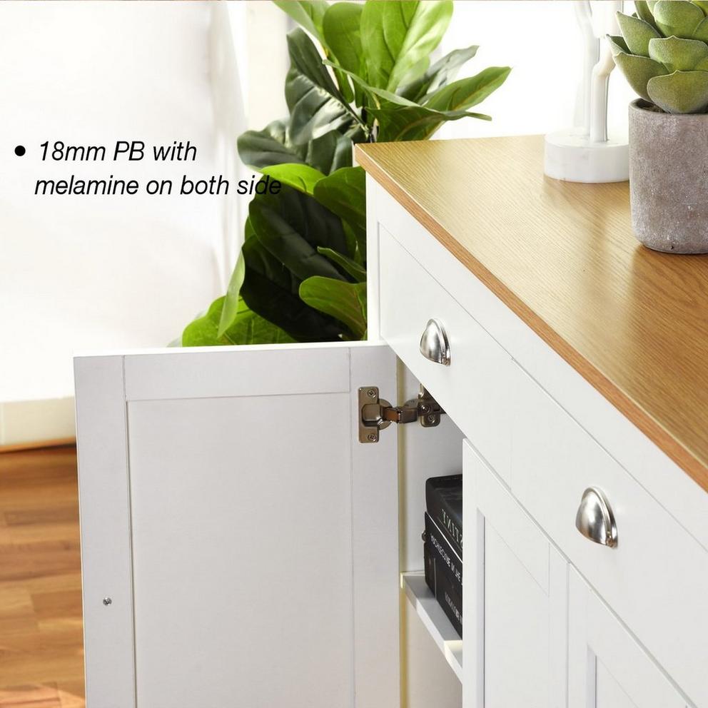 Three Doors Sideboard with Two Drawers
