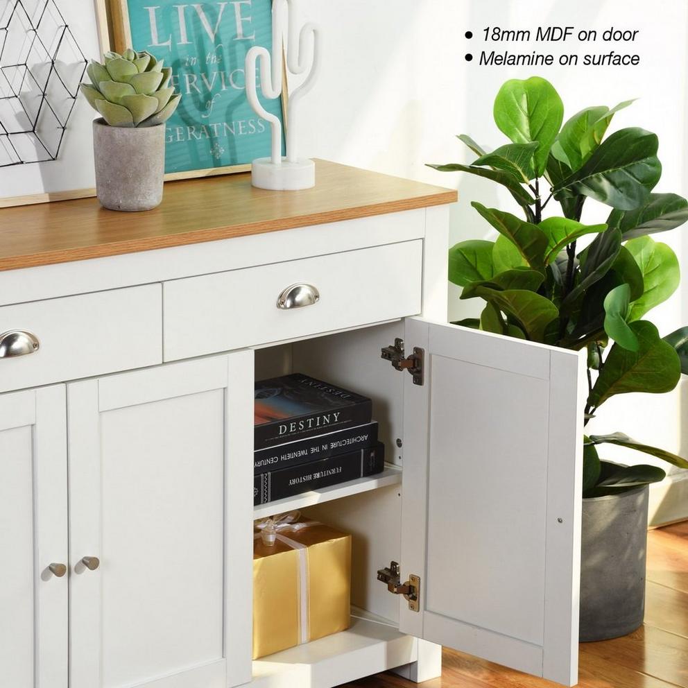 Three Doors Sideboard with Two Drawers