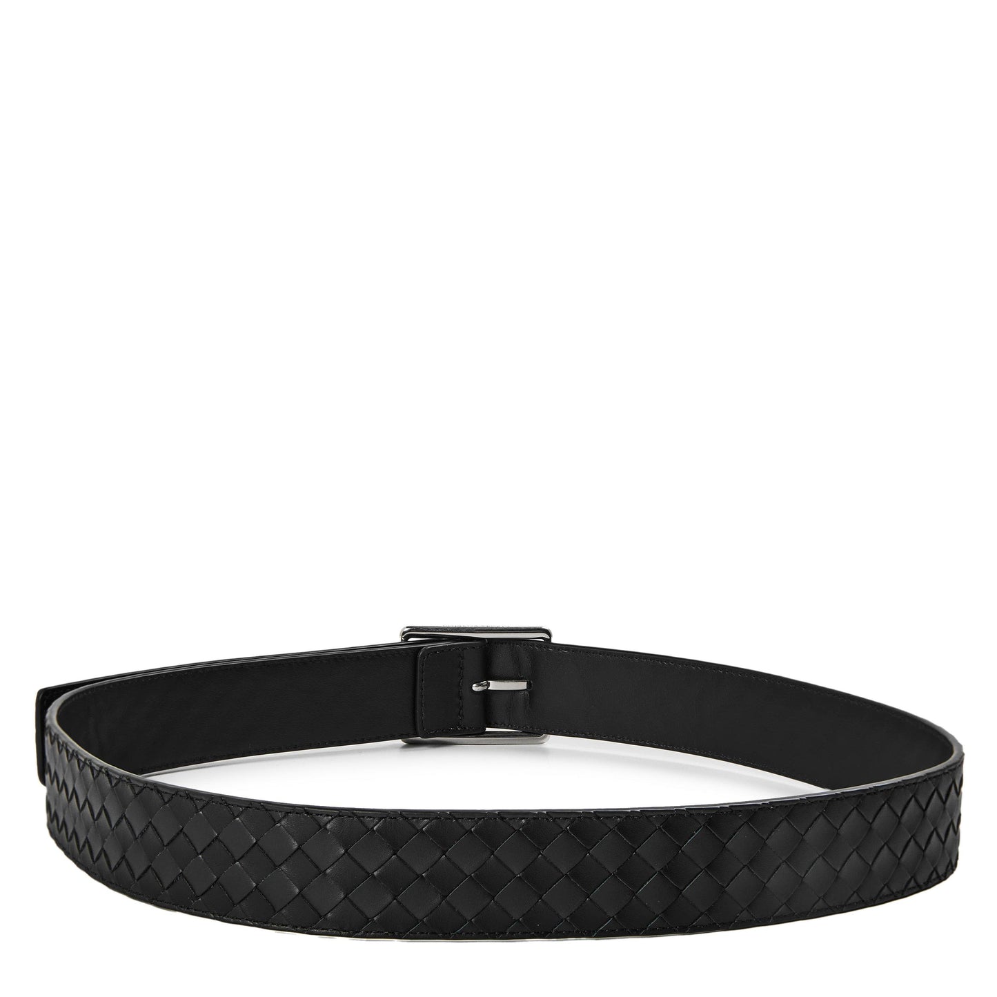 Bottega Veneta Mens Intrecciato Leather Belt