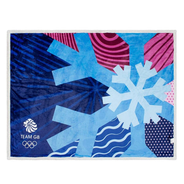 Team GB Officially Licensed Snowflake Sherpa Blanket 152 x 117 cm
