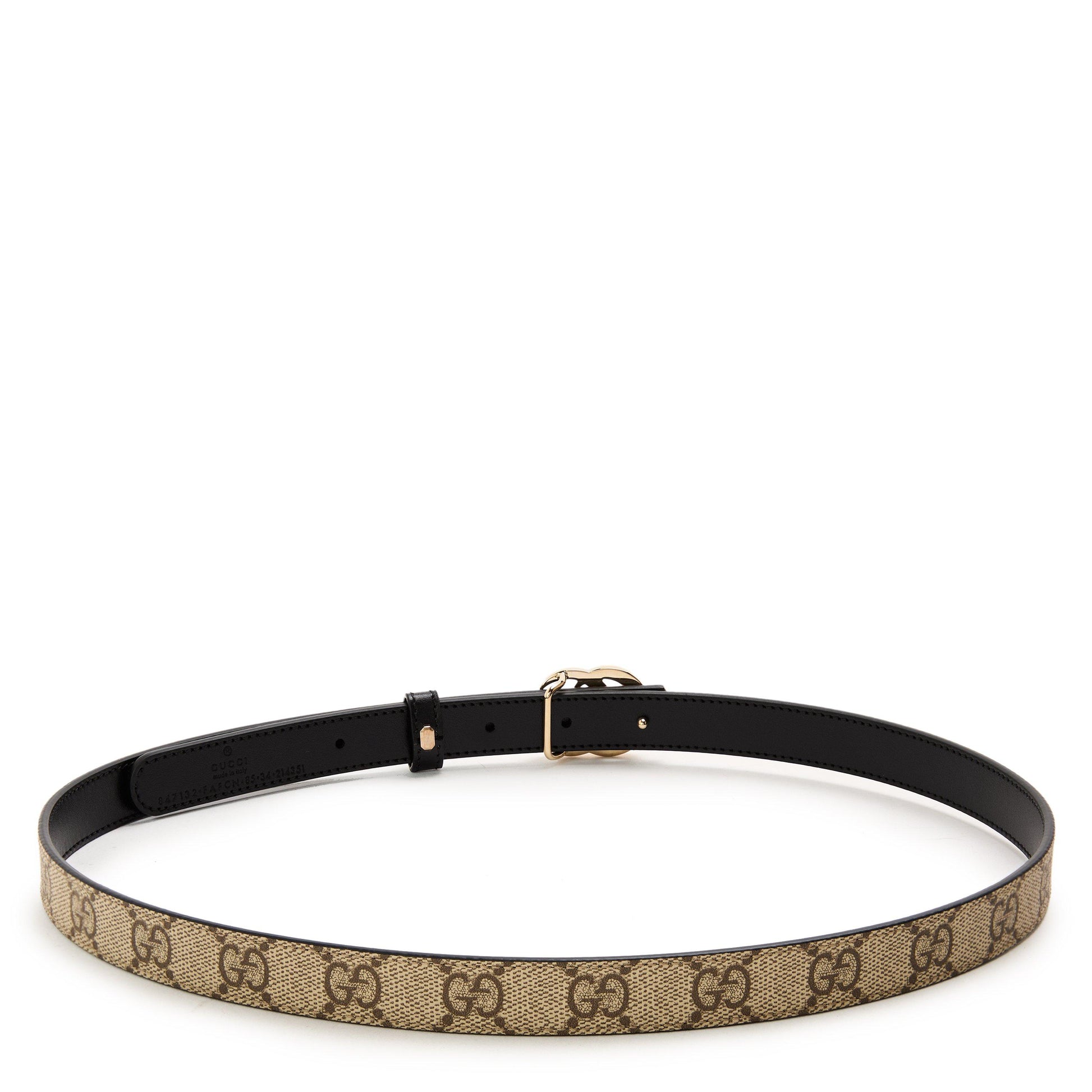 Gucci Women's Jacquard Leather Marmont Reversible Belt
