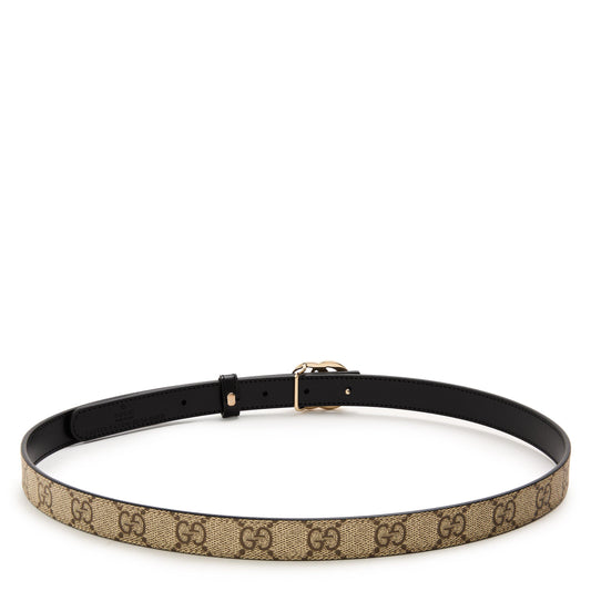 Gucci Women's Jacquard Leather Marmont Reversible Belt