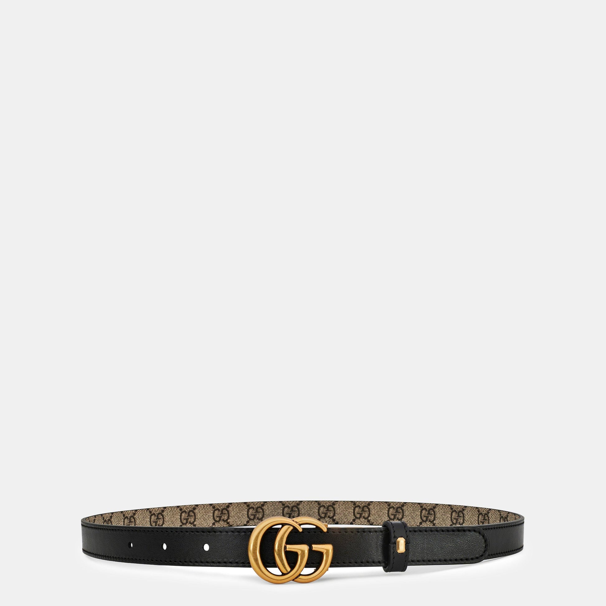 Gucci Women's Jacquard Leather Marmont Reversible Belt