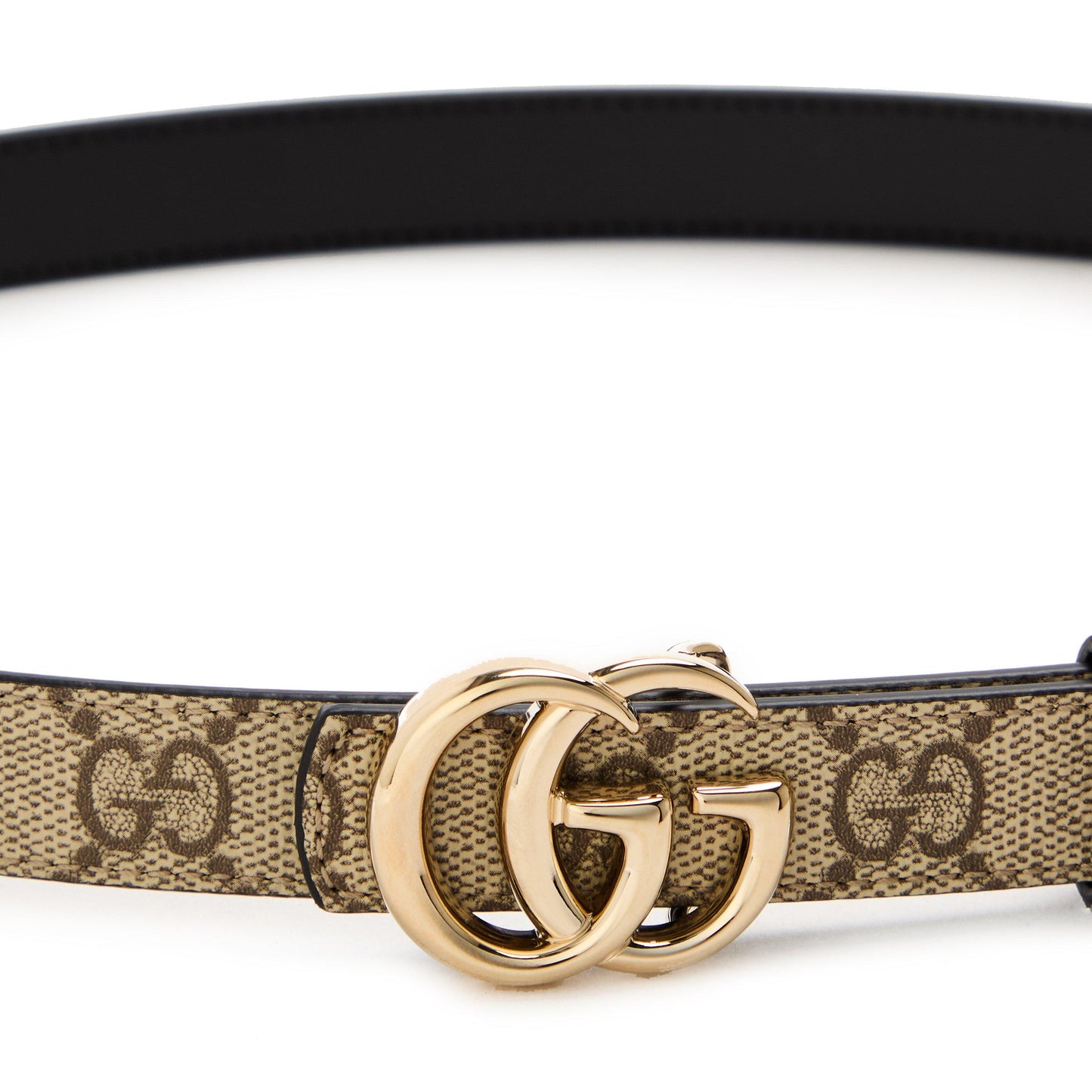 Gucci Women's Jacquard Leather Marmont Reversible Belt