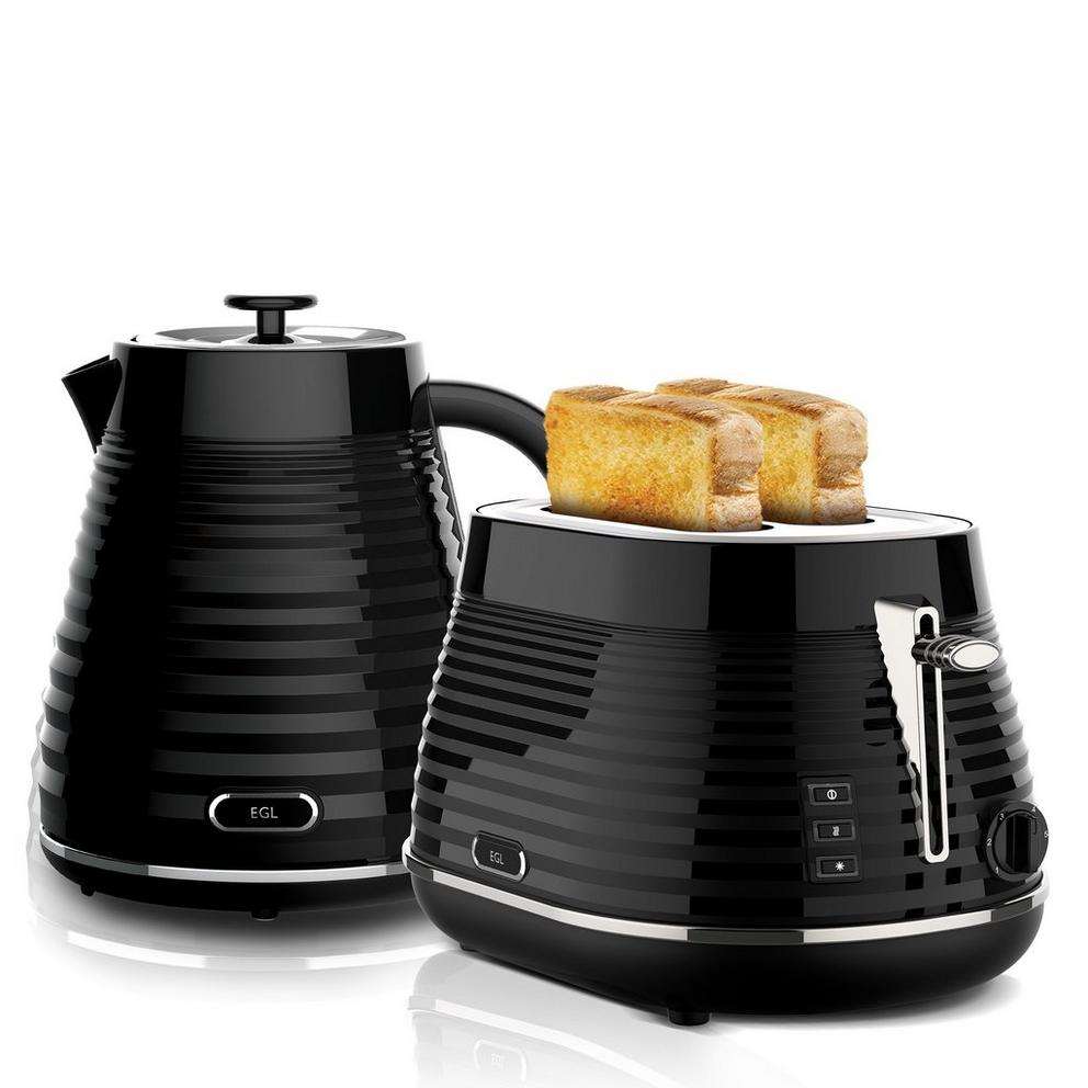 Kettle and 2 Slice Toaster - Grey