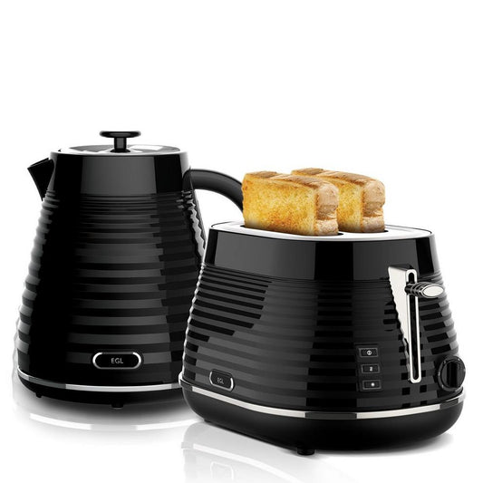 Kettle and 2 Slice Toaster - Grey
