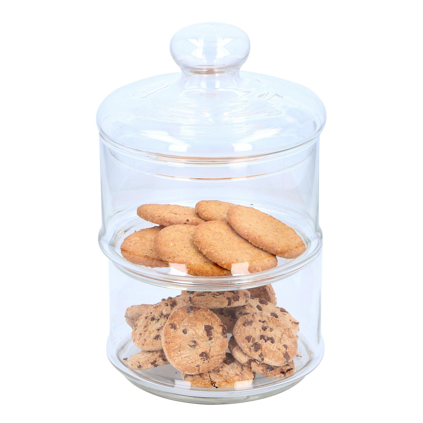 Alpina ALPINA Glass Storage Jar 2-Tier O16x28cm