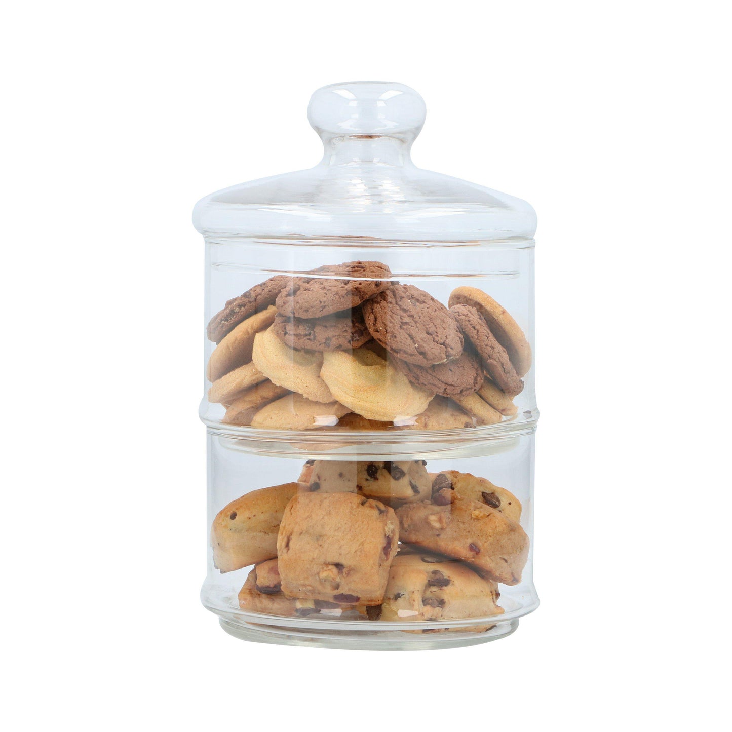 Alpina ALPINA Glass Storage Jar 2-Tier O16x28cm