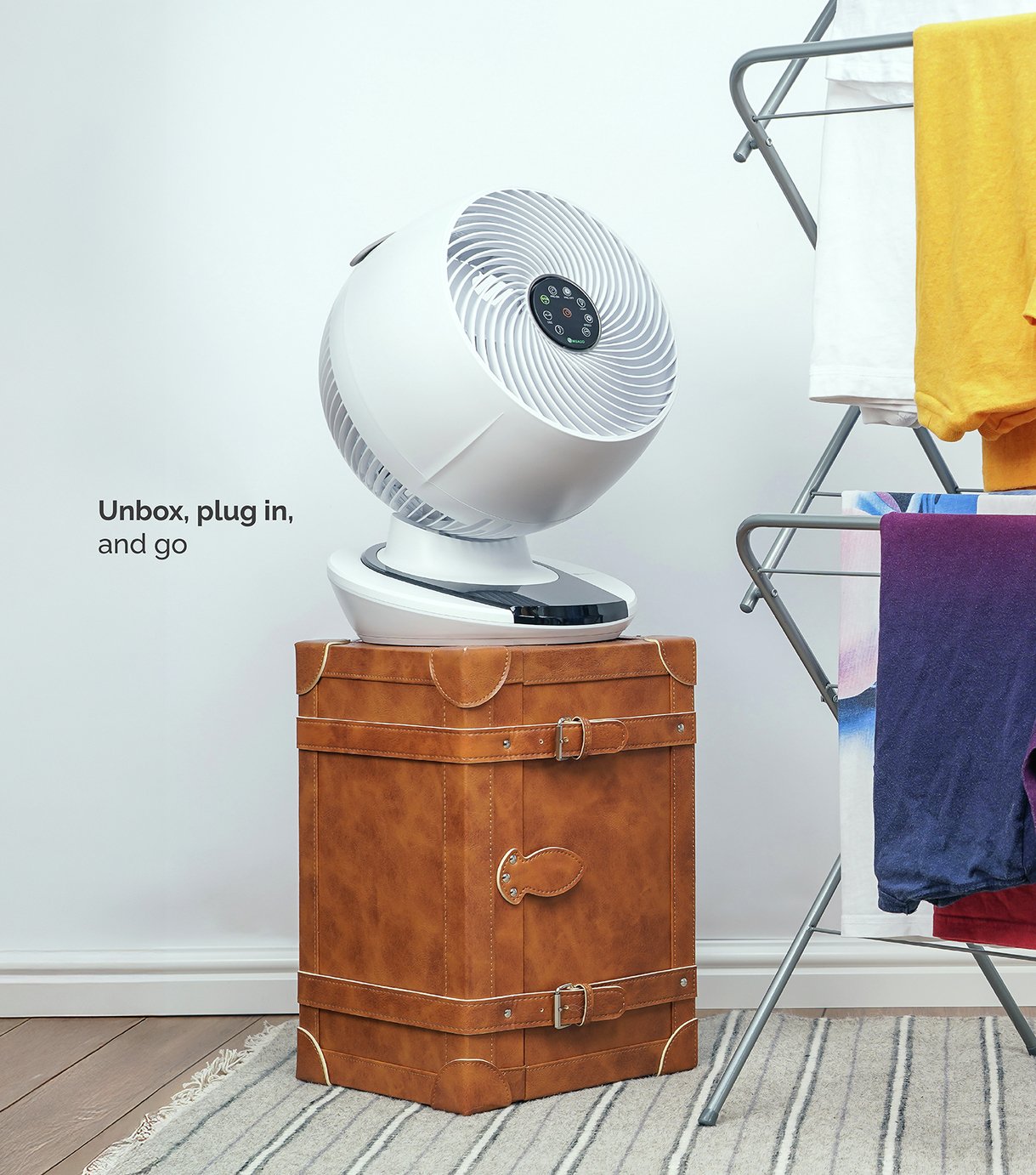 Meaco 1056 White Desk Fan - 12 Inch