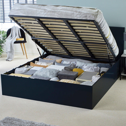 Homelife High Gloss Ottoman Bed