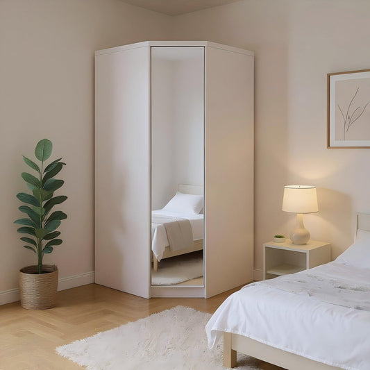 Corner Wardrobe with Mirror