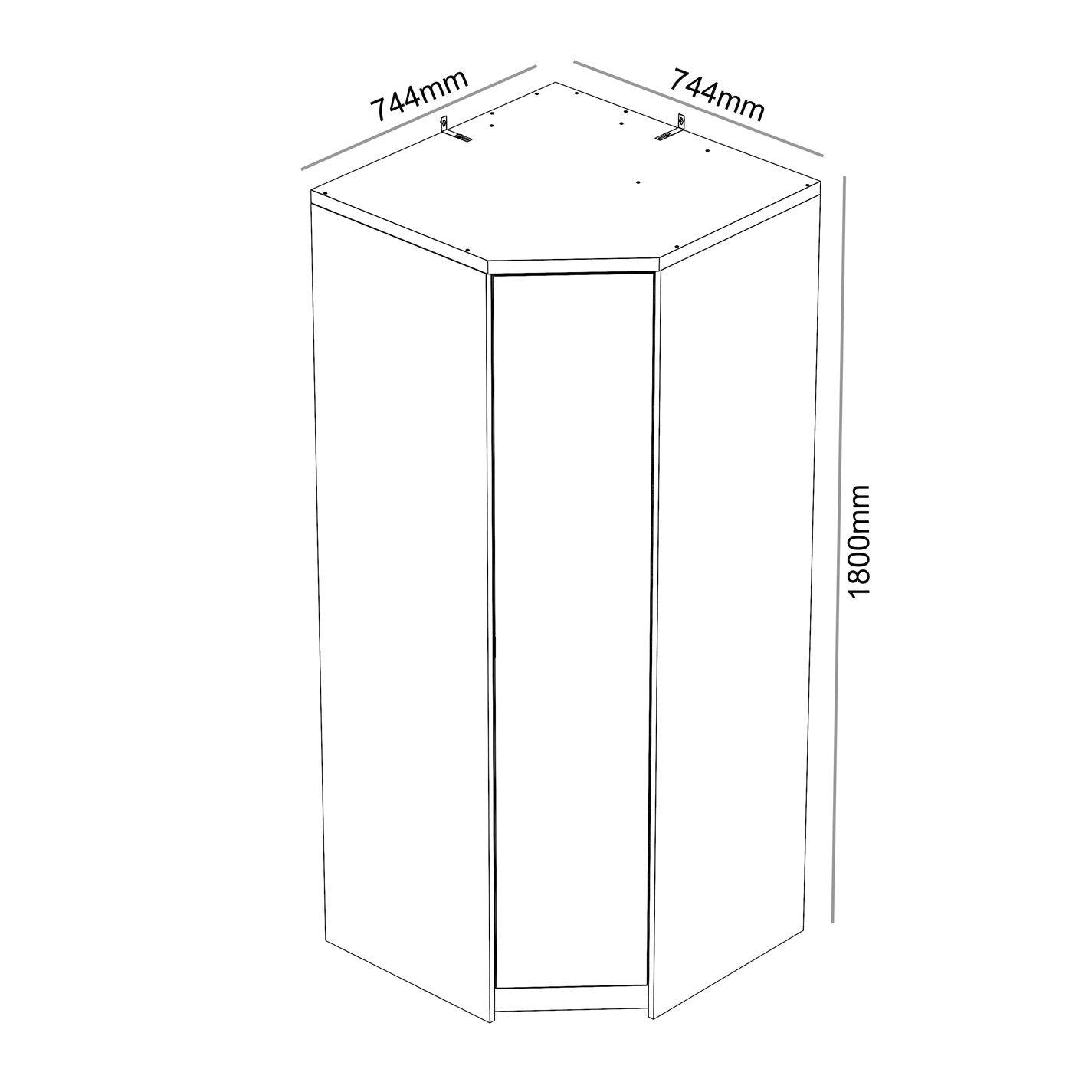 Corner Wardrobe with Mirror